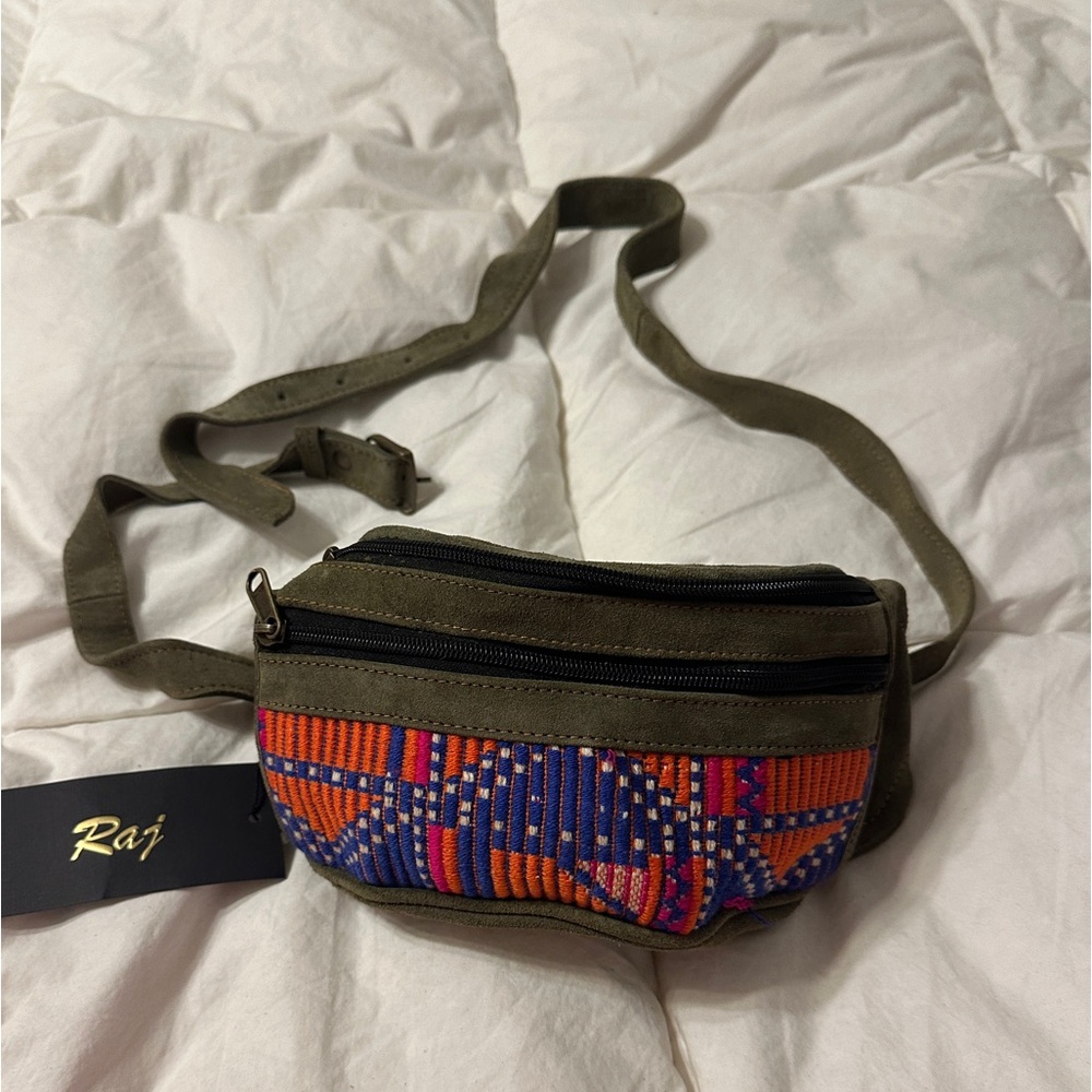 Raj Colorful Crossbody Bum Bag with Orange and Blue - NWT